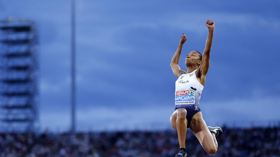 Europei atletica: Iapichino medaglia d'oro nel salto in lungo