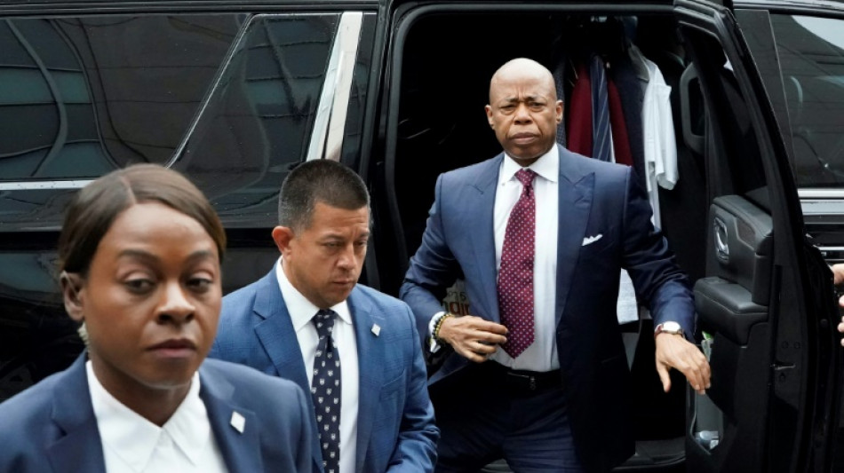 Arriv&eacute;e du maire de New York au tribunal pour sa mise en accusation