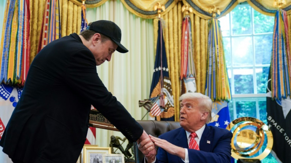 Musk vows to stay Trump's 'friend' in bizarre black-eyed farewell