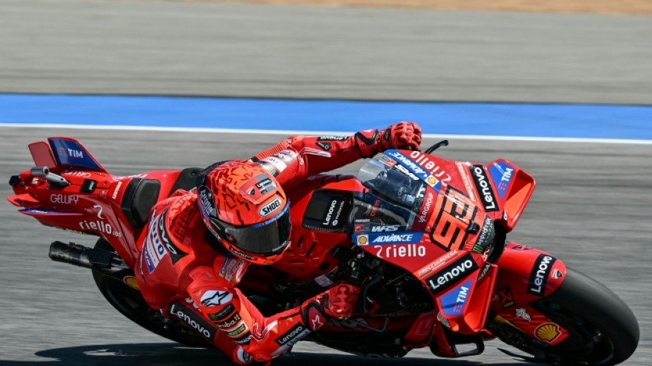 Los hermanos M&aacute;rquez dominan los ensayos en Tailandia, Bagnaia rezagado