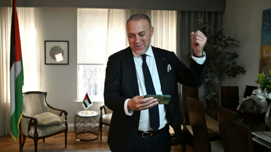 Cheers, hugs at Palestinian mission as UK recognises statehood