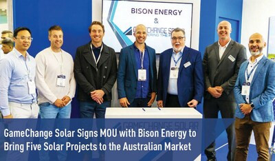 Pictured left to right: Patrick Lau (Bison Energy), Mark Daly (Bison Energy), Dane Archer (Bison Energy), Brendan Murphy (Bison Energy), Derick Botha (GameChange Solar), Mark Legge(GameChange Solar), Andres Hincapie (GameChange Solar) Pictured left to right: Patrick Lau (Bison Energy), Mark Daly (Bison Energy), Dane Archer (Bison Energy), Brendan Murphy (Bison Energy), Derick Botha (GameChange Solar), Mark Legge(GameChange Solar), Andres Hincapie (GameChange Solar)